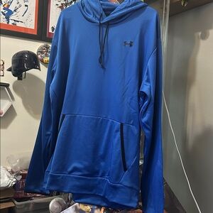 Under Armour UA Loose Men's Blue Fleece Hooded Sweatshirt 1357087 NWOT
